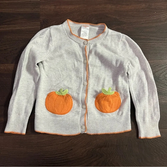 Gymboree Other - Gymboree girls 3T pumpkin cardigan sweater